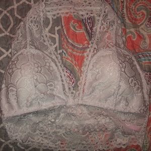 white padded bralette